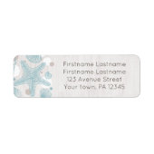 Seashell Whitewusell Wood Beach Address Labels (Vorne)
