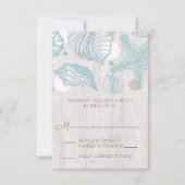 Seashell Whitewusell Wood Beach RSVP Cards (Vorderseite)