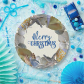 Seashell Wreath Holiday Occaise Custom Pappteller (Party)