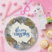 Seashell Wreath Holiday Occaise Custom Pappteller (Party)