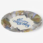 Seashell Wreath Holiday Occaise Custom Pappteller (Schrägansicht)