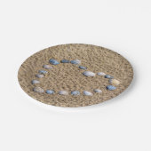 Seashellherz Pappteller (Schrägansicht)