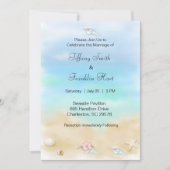 Seashells am Strand Hochzeitseinladungen Einladung (Vorderseite)