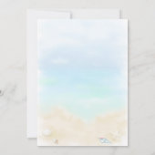 Seashells am Strand Hochzeitseinladungen Einladung (Rückseite)