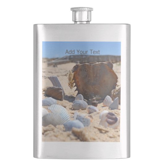 Seashells am Strand von Shirley Taylor Flachmann (Vorderseite)