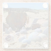 Seashells am Strand von Shirley Taylor Glasuntersetzer (Rückseite)