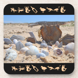 Seashells am Strand von Shirley Taylor Untersetzer