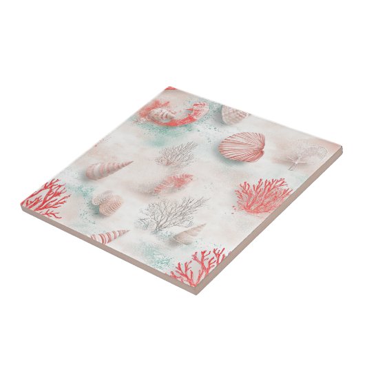 Seashells and Ocean Waves Pattern (7) Fliese (Seite)