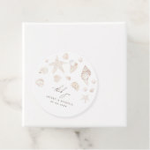 Seashells and Pearls Coastal Wedding Vielen Dank Geschenkanhänger (Beispiel)