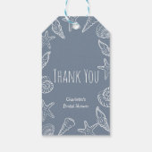 Seashells and Star Fish Bridal Shower Thank You Geschenkanhänger (Rückseite)