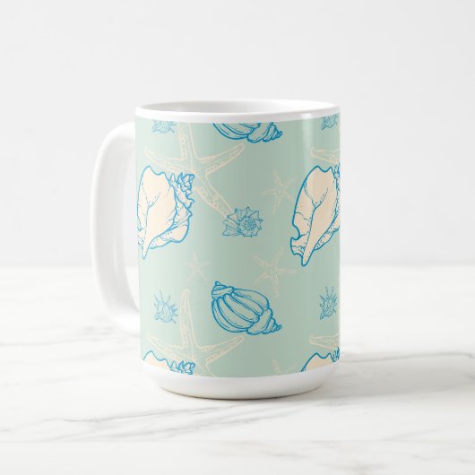 seashells and starfish kaffeetasse (Vorderseite Links)