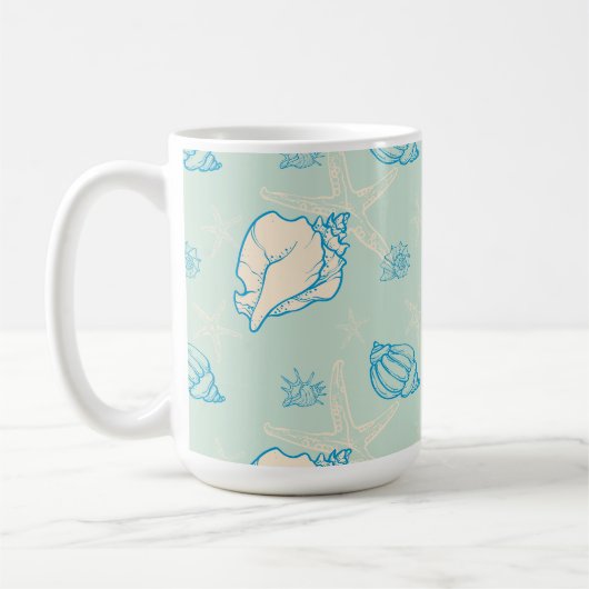 seashells and starfish kaffeetasse (Links)