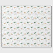 Seashells and Starfish With Christmas Pine Geschenkpapier (Flach)