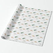 Seashells and Starfish With Christmas Pine Geschenkpapier (Ungerollt)