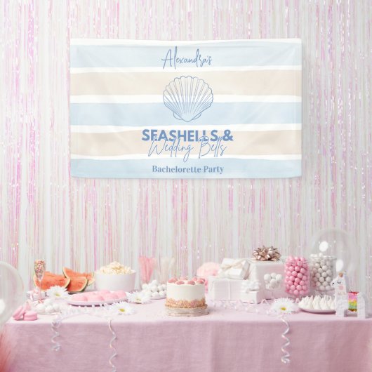 Seashells and Wedding Bachelorette Banner (Party)