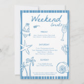 Seashells and Wedding Bachelorette Einladung (Rückseite)