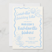 Seashells and Wedding Bachelorette Einladung (Vorderseite)