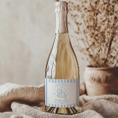 Seashells and Wedding Bachelorette Schaumweinetikett