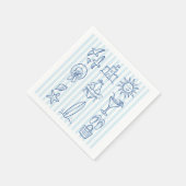 Seashells and Wedding Bachelorette Serviette (Ecke)