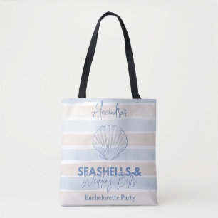 Seashells and Wedding Bachelorette Tasche
