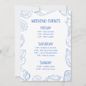 Seashells and Wedding Bachelorette Weekend Einladung (Rückseite)