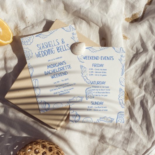 Seashells and Wedding Bachelorette Weekend Einladung
