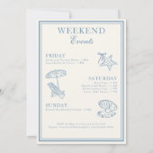 Seashells and Wedding Bachelorette Weekend Einladung (Rückseite)