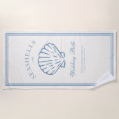 Seashells and Wedding Bachelorette Weekend Strandtuch (Vorderseite)