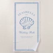 Seashells and Wedding Bachelorette Weekend Strandtuch (Vorderseite)
