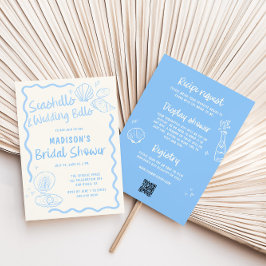 Seashells and Wedding Bells Brautparty Einladung