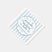Seashells and Wedding Bells Coastal Bridal Shower Serviette (Ecke)