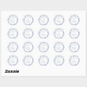 Seashells and Wedding Bells Design | Coastal Runder Aufkleber (Blatt)