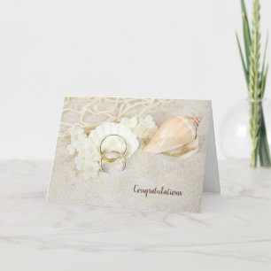 Seashells and Wedding Rings Card Karte