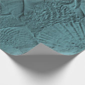 Seashells Aquamarin Ocean Beach Metallic Decoupage Geschenkpapier (Ecke)