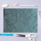 Seashells Aquamarin Ocean Beach Metallic Decoupage Seidenpapier (Handwerk)