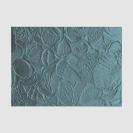 Seashells Aquamarin Ocean Beach Metallic Decoupage Seidenpapier
