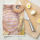 Seashells-Aquarell-Malereituch Geschirrtuch (Viertel Falte)