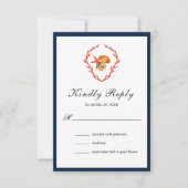 Seashells Aquarellhochzeit RSVP Card (Vorderseite)