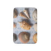 Seashells auf Anker-Hintergrund Badematte (Vorderseite Vertikal)