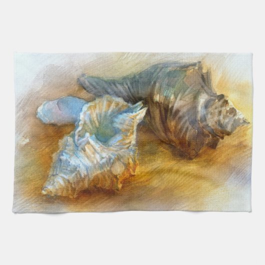 Seashells auf dem Strand Handtuch (Horizontal)