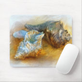 Seashells auf dem Strand Mousepad (Mit Mouse)