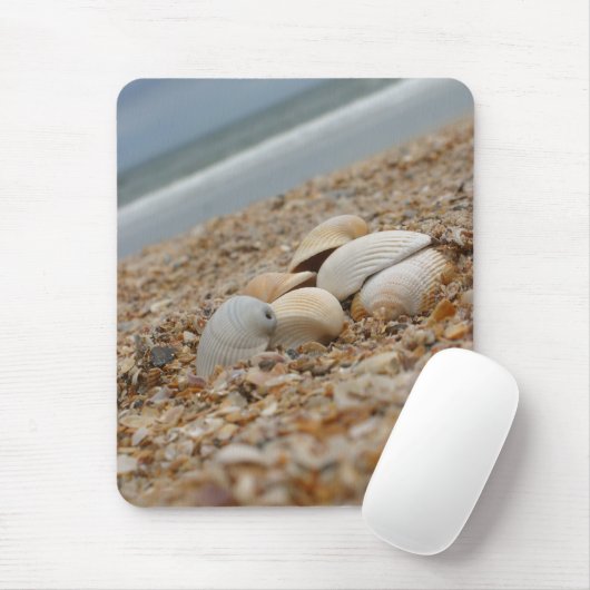 Seashells auf dem Strand mousepad Mengenrabatt (Mit Mouse)