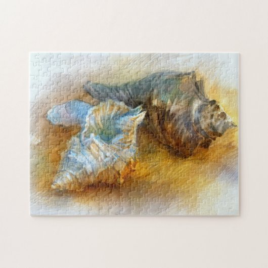 Seashells auf dem Strand Puzzle (Horizontal)