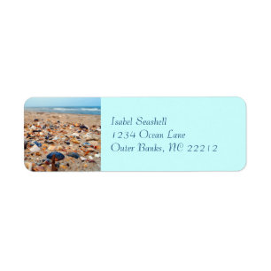 Seashells auf den Beach Address Labels