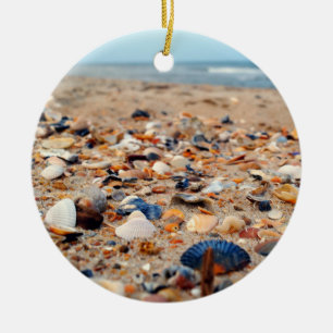 Seashells auf der Strand-Verzierung Keramikornament