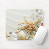 Seashells auf der StrandMausunterlage Mousepad (Mit Mouse)