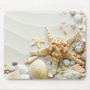 Seashells auf der StrandMausunterlage Mousepad