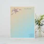 Seashells auf einem Strand Briefkopf (Stehend Vorderseite)