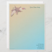 Seashells auf einem Strand Briefkopf (Vorne/Hinten)