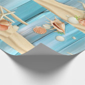 Seashells auf Sand Geschenkpapier